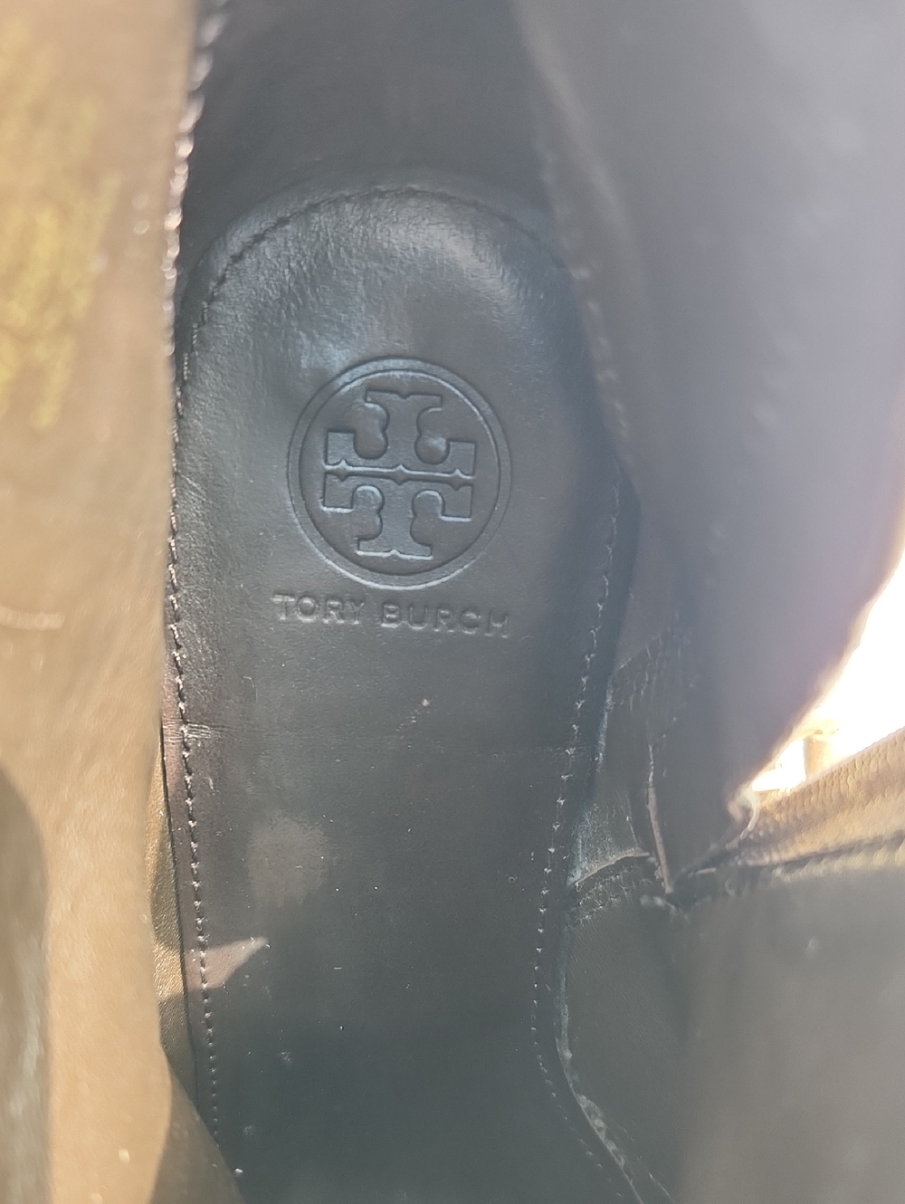 Tory Burch Junction Women's Porcini Tumbled Leather Ankle Booties Size 9 - Picture 8 of 16